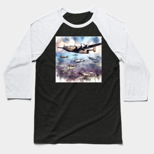 Fantasy illustration of WWII aircraft in battle Baseball T-Shirt